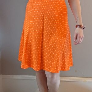 Vintage orange polkadot skirt